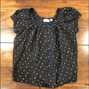 Floral short blouse. Vintage style